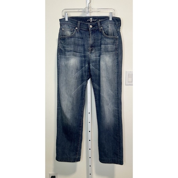 7 For All Mankind Denim - Y2K 7 for All Mankind Austyn Jeans SZ 30 Blue Denim Pants Straigt Leg Mid Rise
